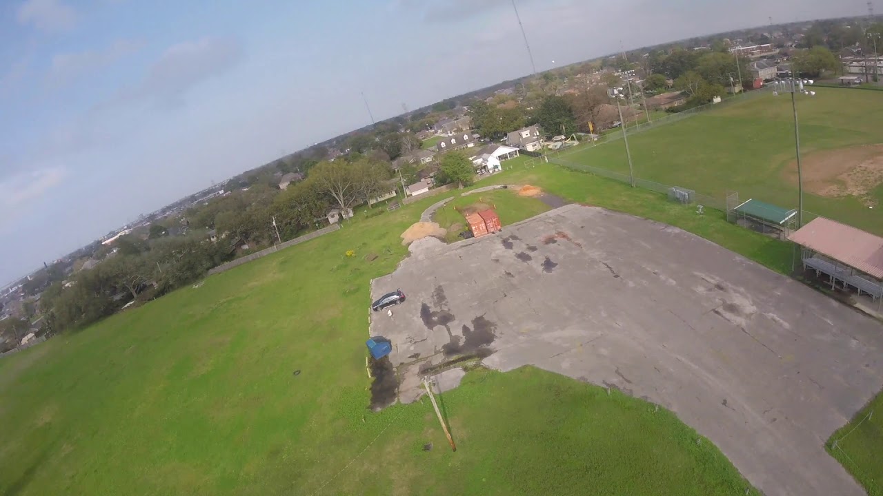 Flying on a partly cloudy Saturday afternoon