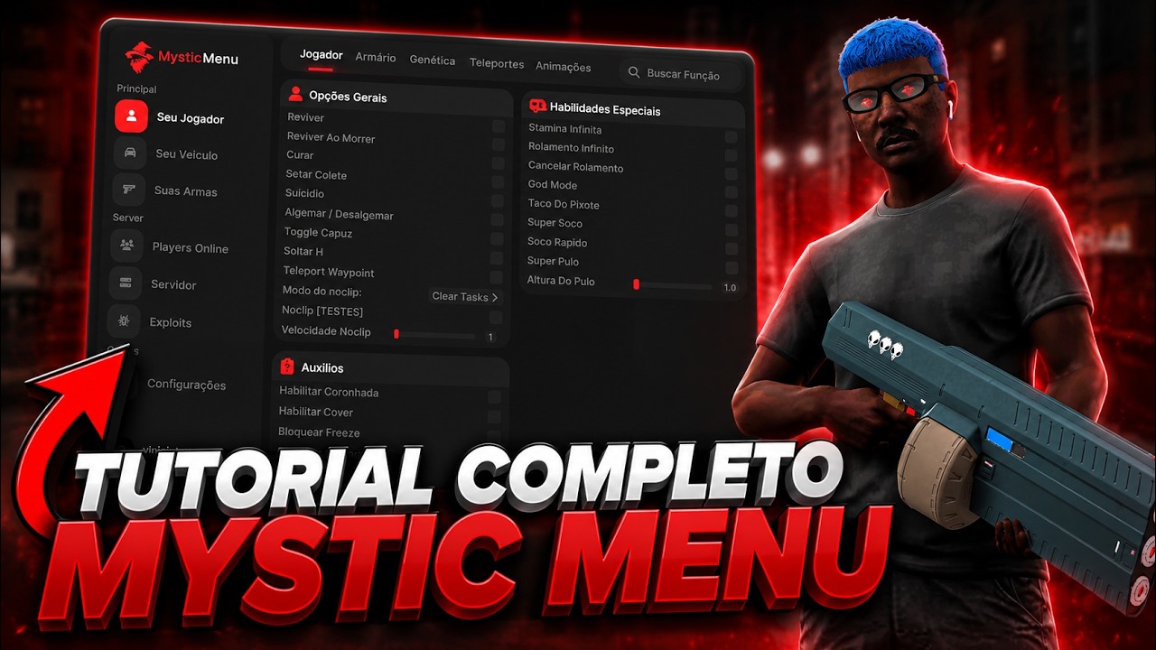 TUTORIAL COMPLETO DO MYSTIC MENU – O HACK COM MAIS FUNÇÕES TROLL DO FIVEM (2026)
