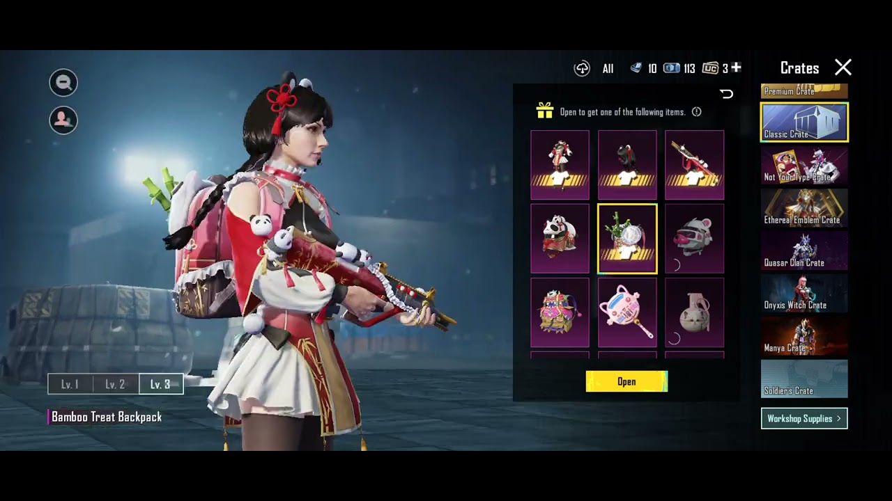 New bgmi classic crate opening nice luck 💓💖