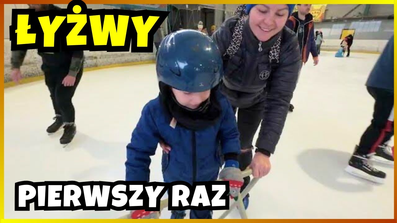 To jego Pierwsze kroki na Łyżwach !!! LODOWISKO Łódź Retkinia