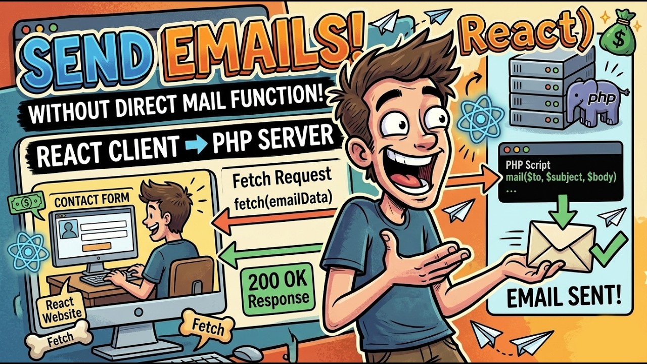 How To Send Emails with React.js using Fetch (2024) #113