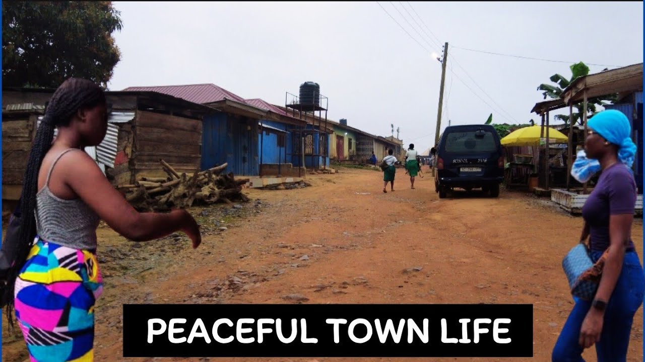 Simple Life in a Local African Town | Ashanti Region, Ghana