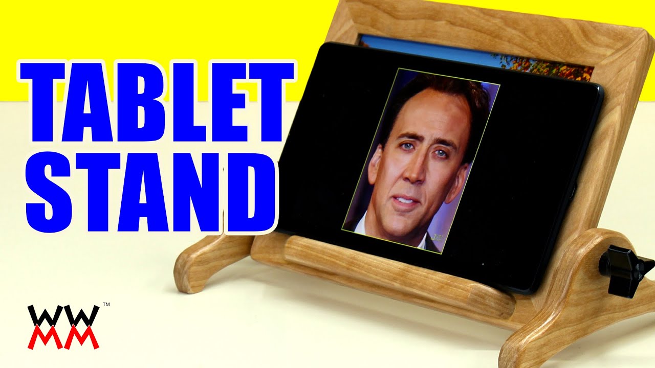 This adjustable tablet stand for your desk is also a photo frame