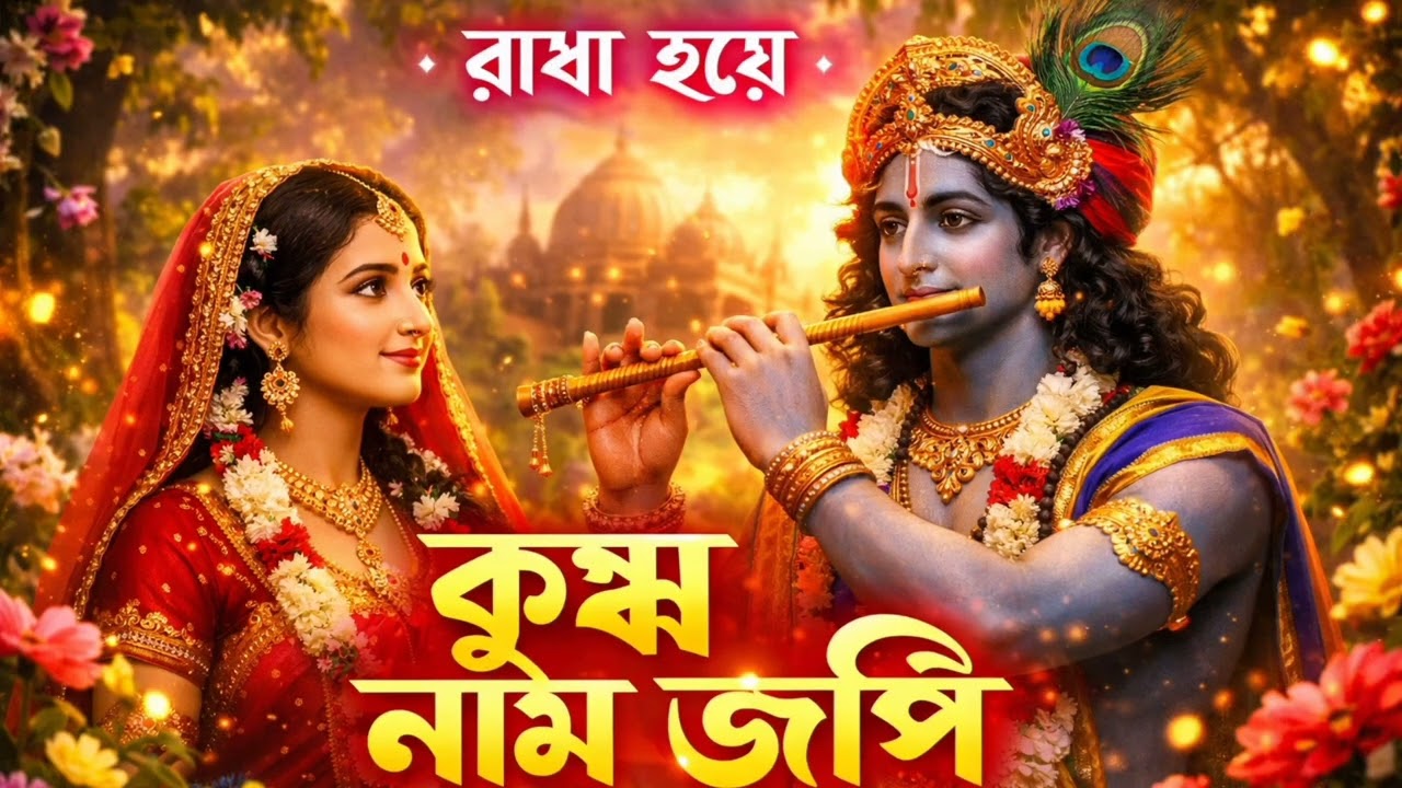 রাধা হয়ে কৃষ্ণ নাম জপি 🙏 হৃদয় ভরা কৃষ্ণ ভক্তি