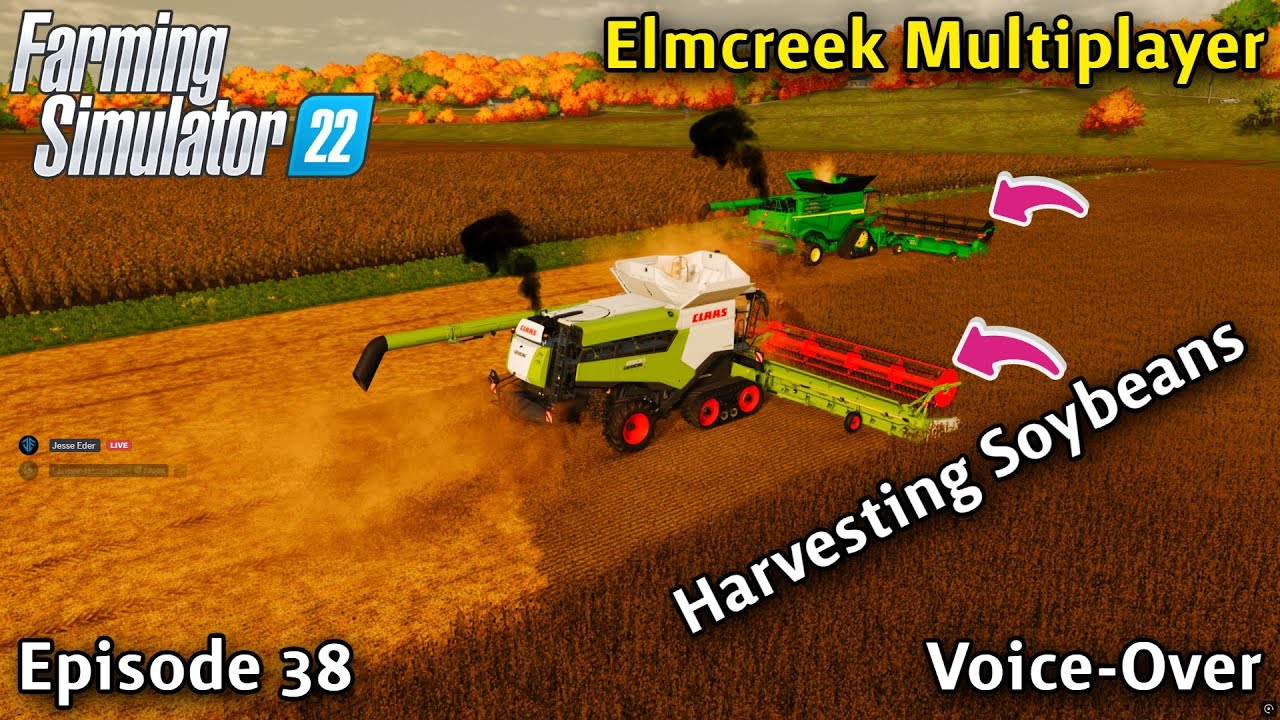FS22 Timelapse - Elmcreek Multiplayer Ep 38/SPRAYING/FERTILIZING/MOVING PRODUCTS/HARVESTING SOYBEANS
