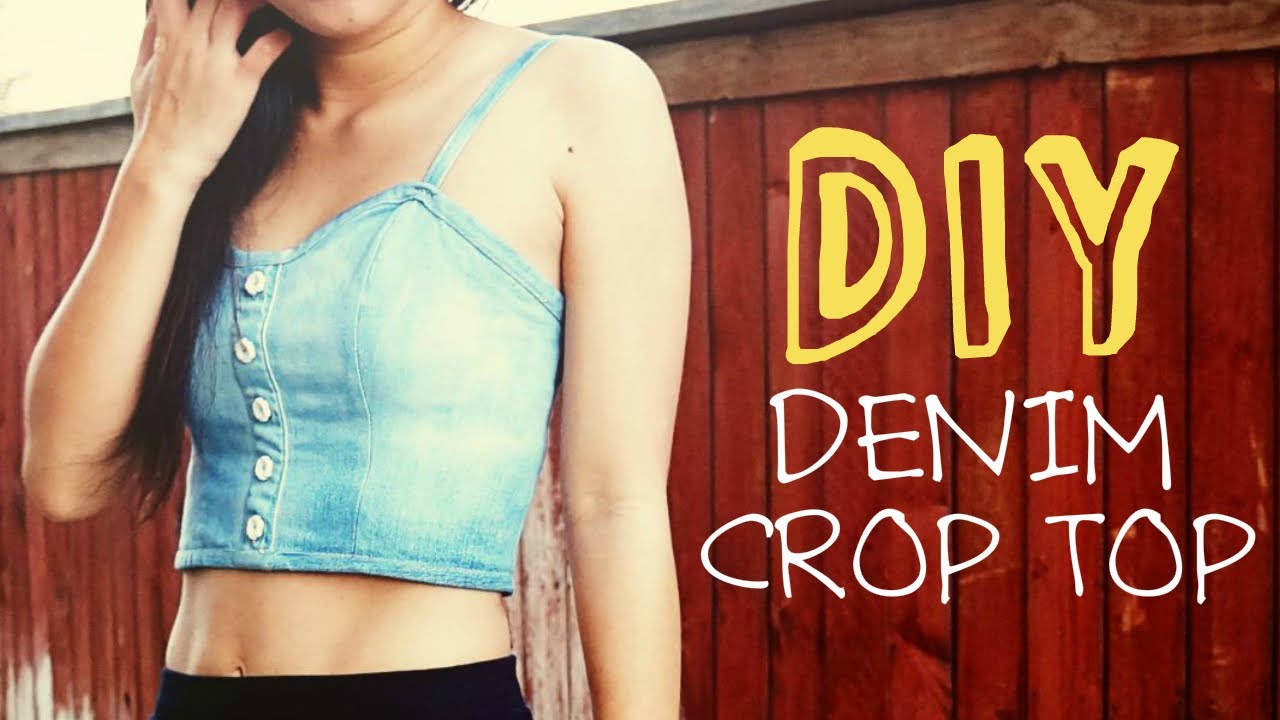 DIY Upcycled Denim Crop Top