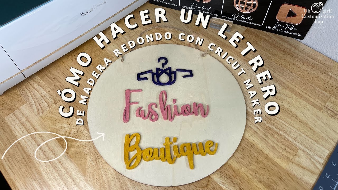 Cómo hacer un letrero de madera redondo con Cricut Maker