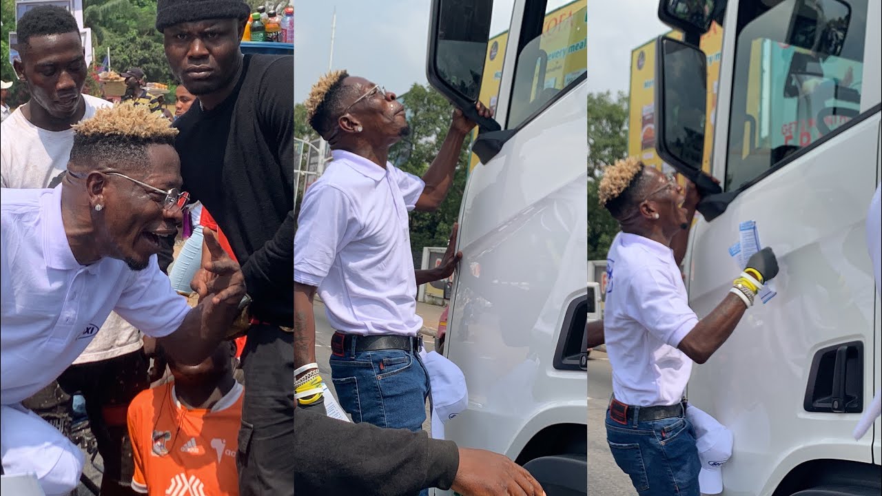 Shatta wale Störms the Street of Accra for the SHAXI street activation float 🔥