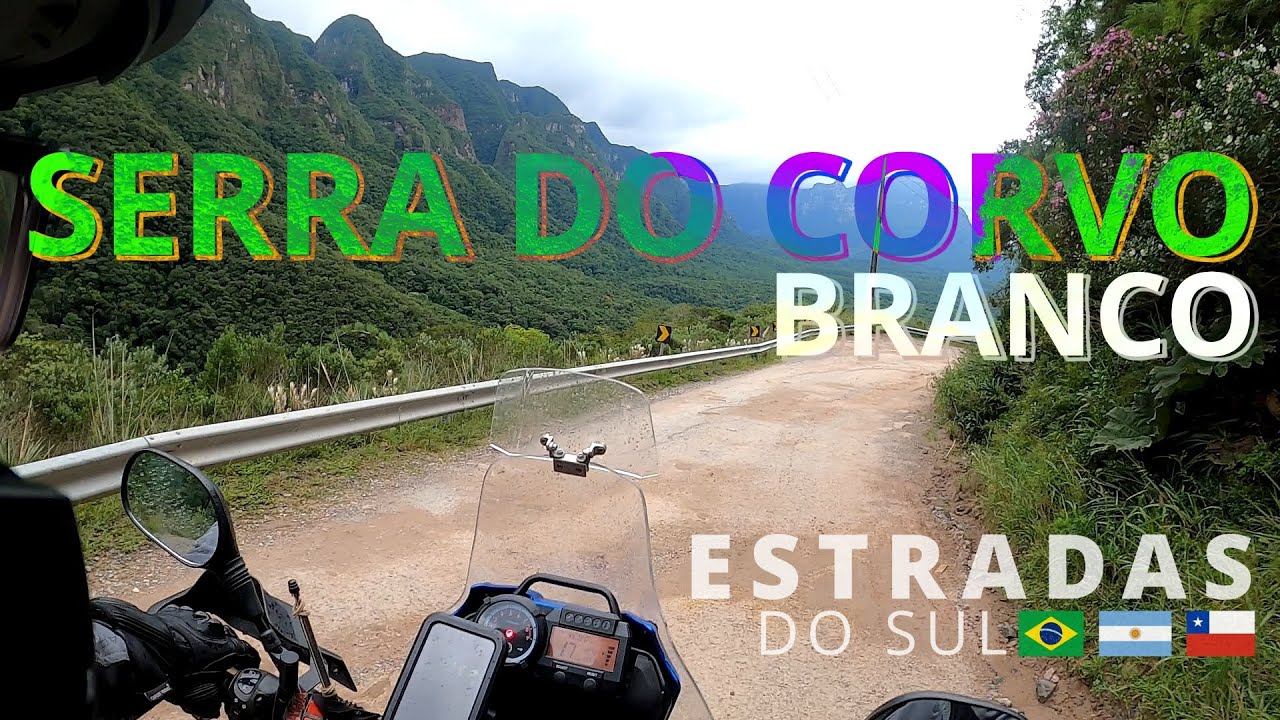 DESCENDO A SERRA DO CORVO BRANCO DE MOTO - URUBICI