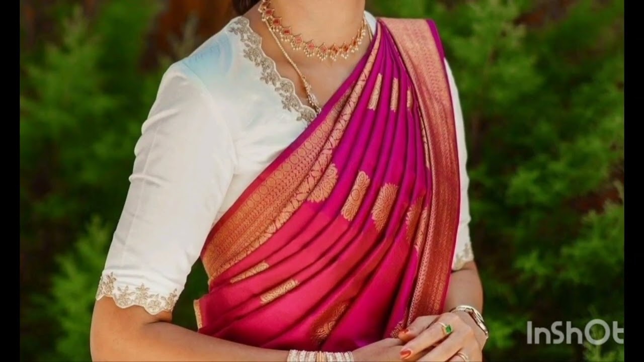 White colour blouse design//white blouse neck design#blousedesigns 