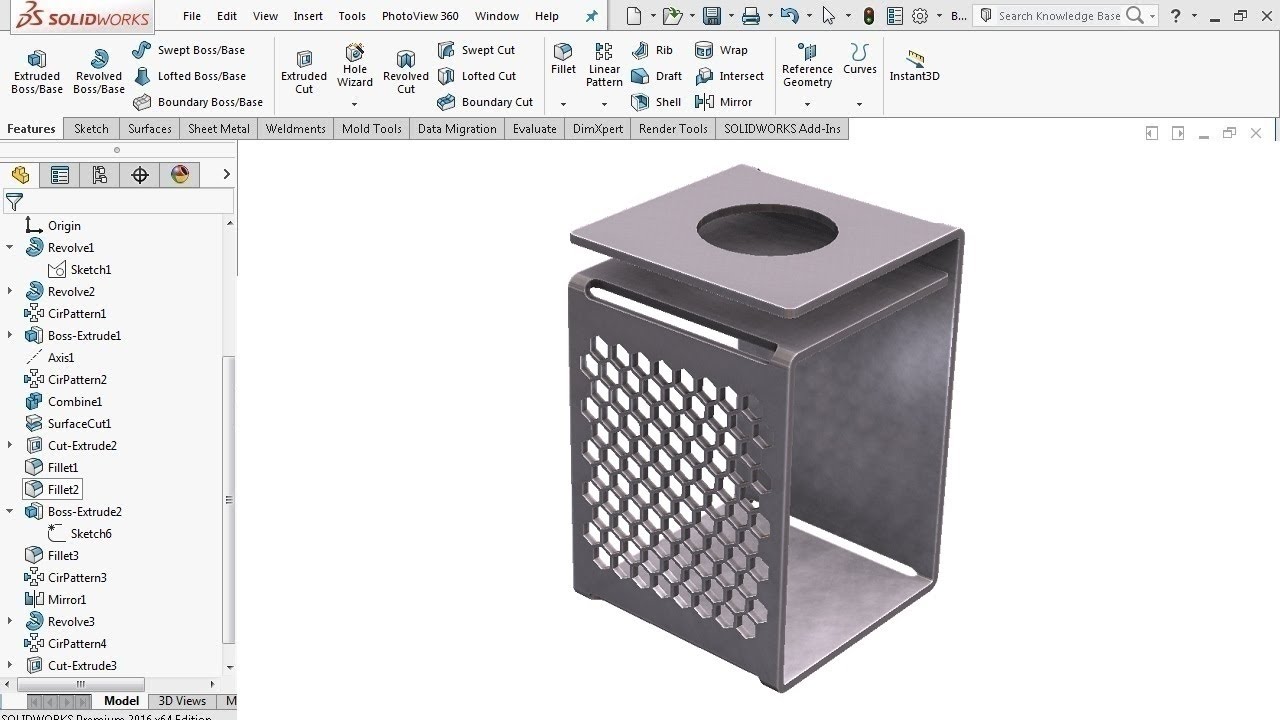 Candle Holder - SolidWorks