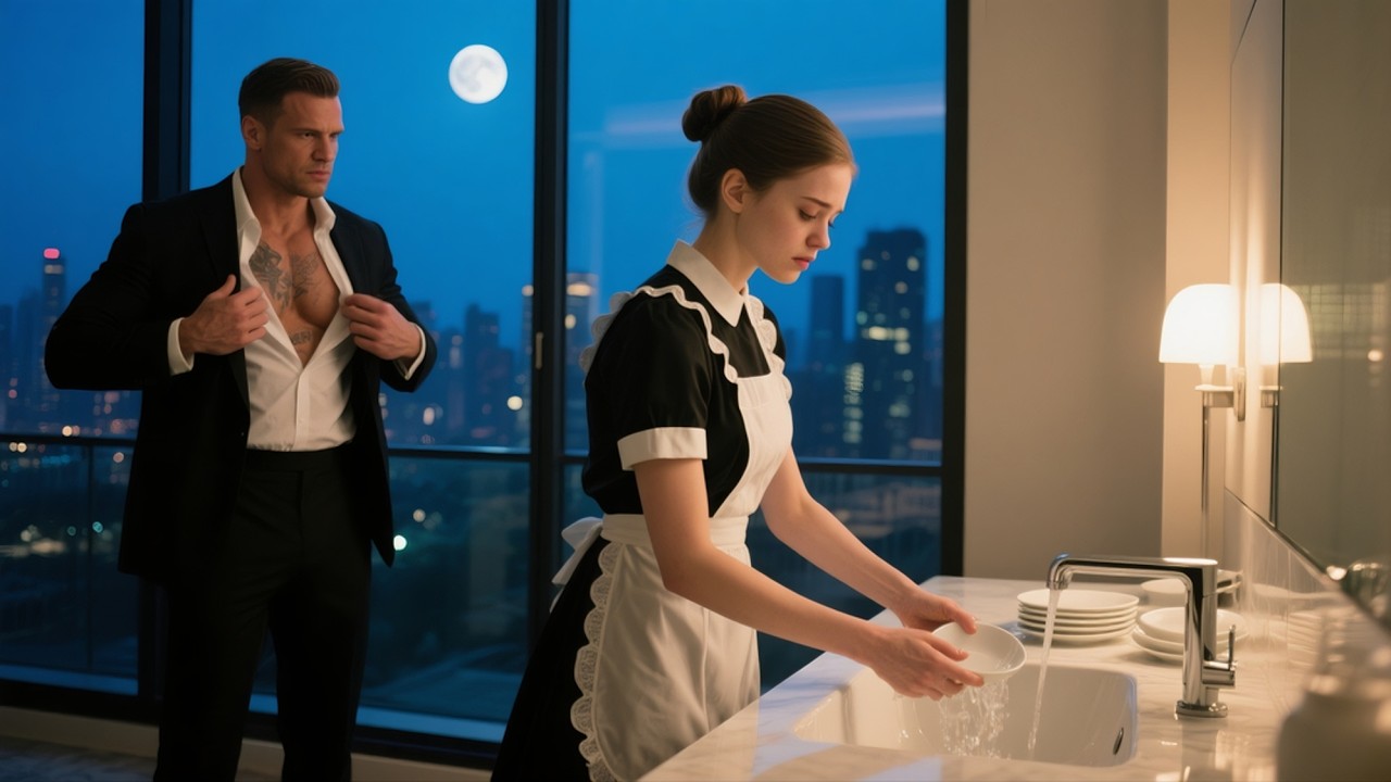 The Mafia Boss Saw His Maid Cleaning at 2AM — The Truth About Her Bruises Broke Him