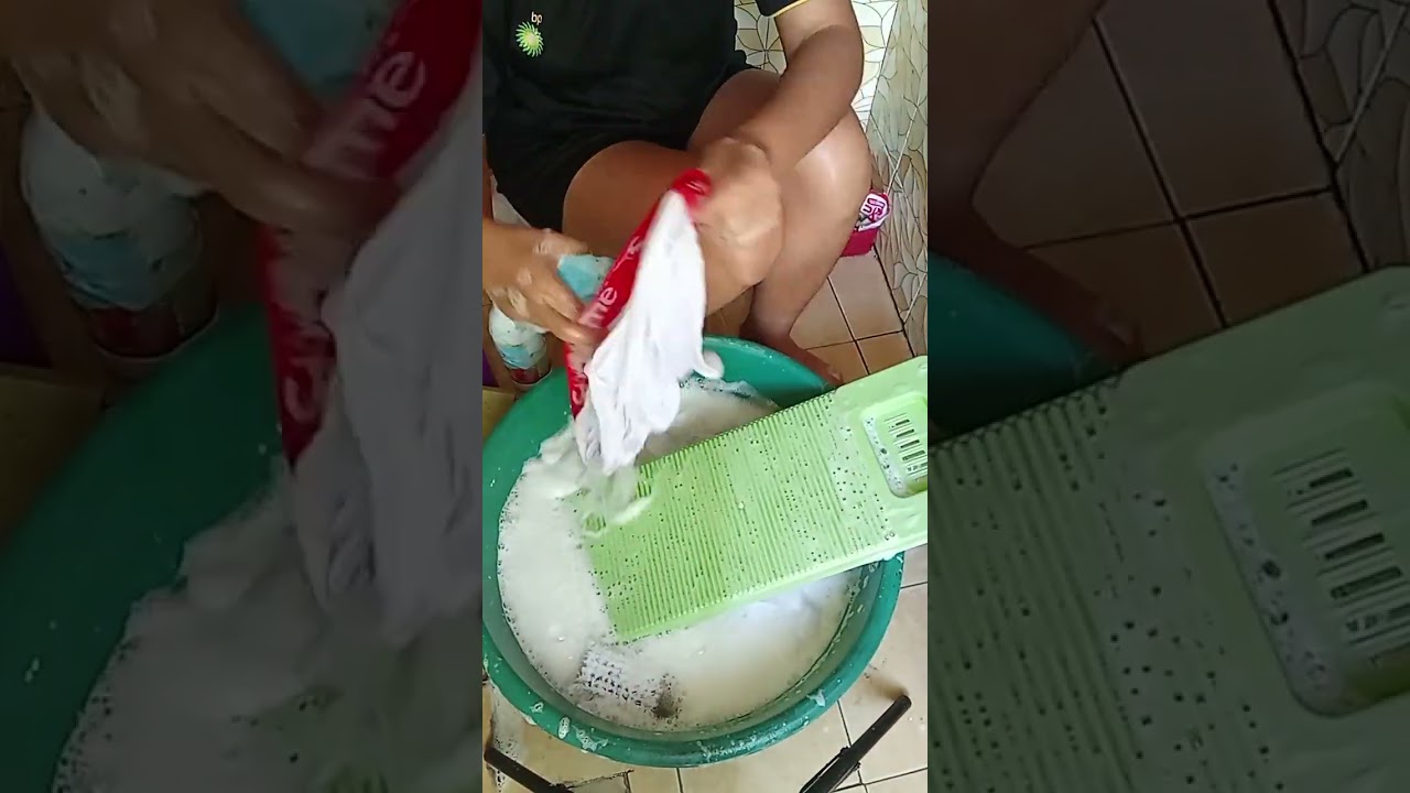 Washing clothes by hand. #asmr 