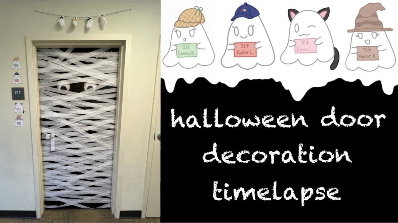 Decorating Our Door for a Halloween Competition!