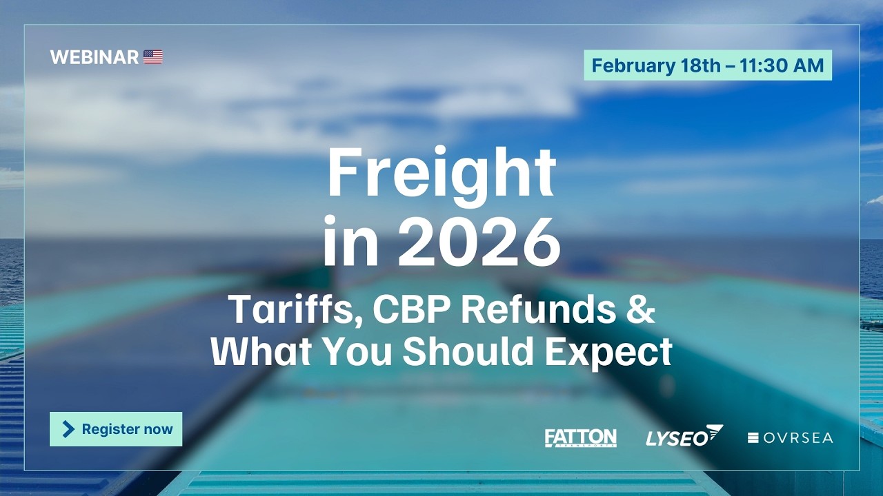 Market update 2026: tariffs, trades outlook and the future of freight