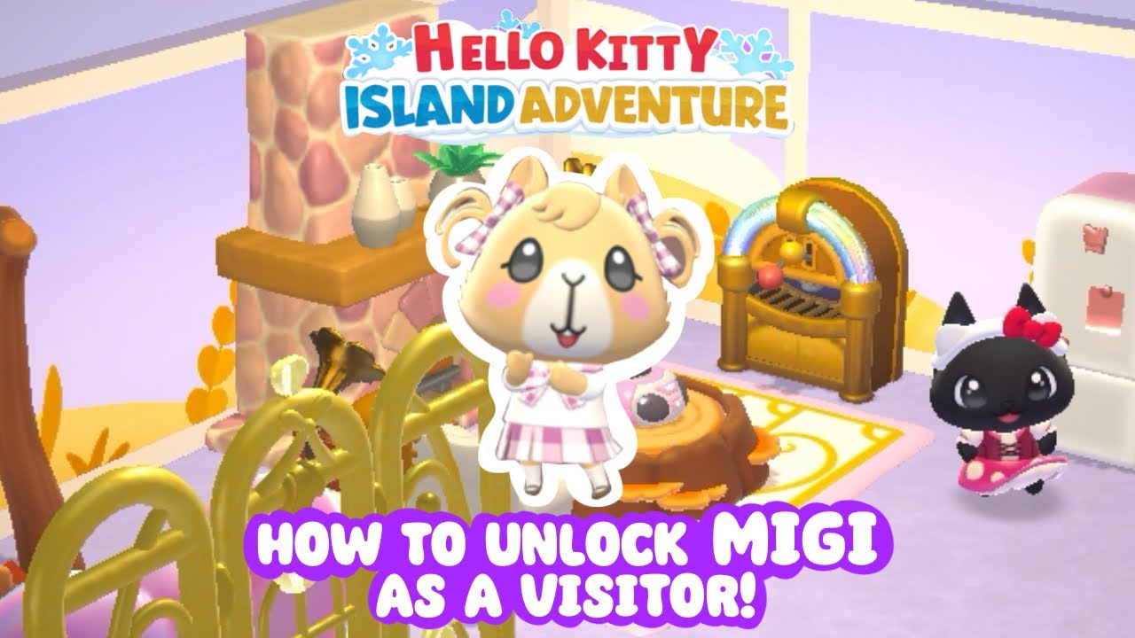 How to unlock MIGI as a visitor! 🎶 💜✨ Hello Kitty Island Adventure 