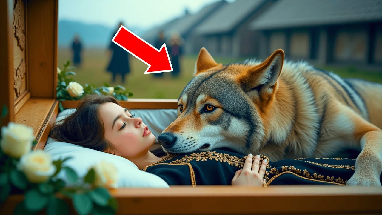 LUPUL S-A URCAT PESTE FETIȚA DIN SICRIU. TOATĂ LUMEA A FOST ȘOCATĂ CÂND A VĂZUT ASTA!