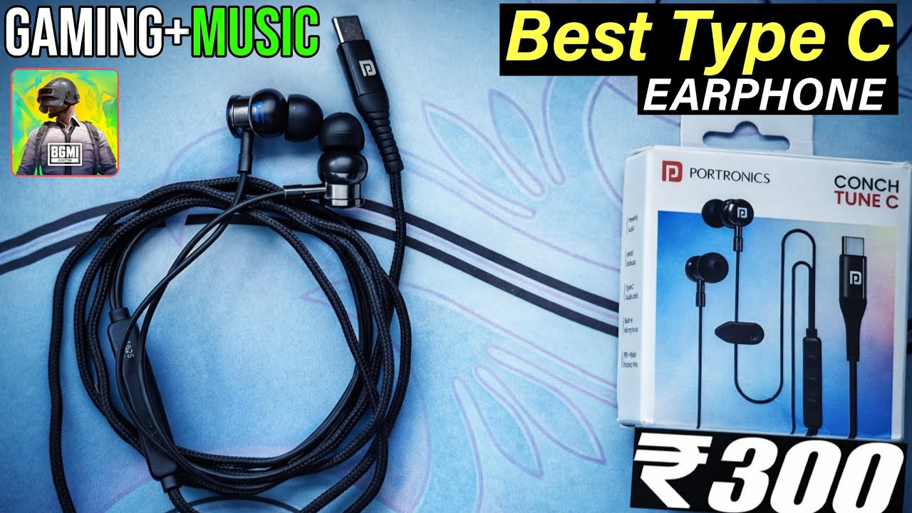 best earphone for bgmi Under 300 Portronic Conch Tune -C 