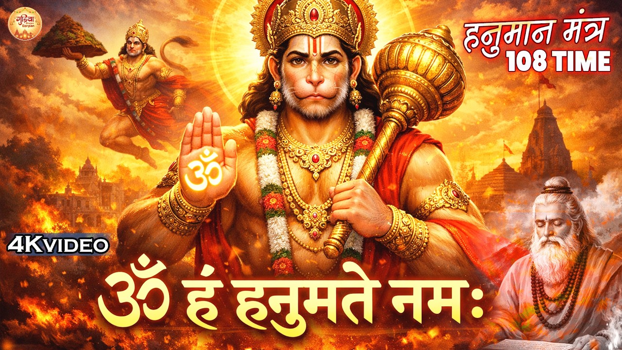 ॐ हं हनुमते नमः 🙏| Hanuman Mantra 108 Time Jap | Sankat Mochan Hanuman Bhajan | Devotional Mantra