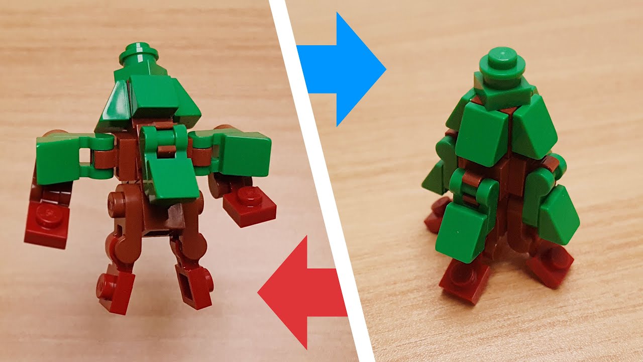 Мини робот-трансформер елка из кирпича LEGO - Fine-man #LEGO #MOC #finetree #xmas