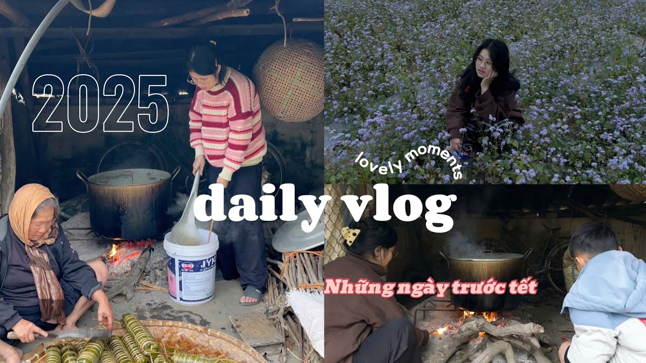 Vlog tết 2025: #1 Newbie tập gói bánh chưng cùng không khí những ngày trước tết, dọn nhà, nấu bánh