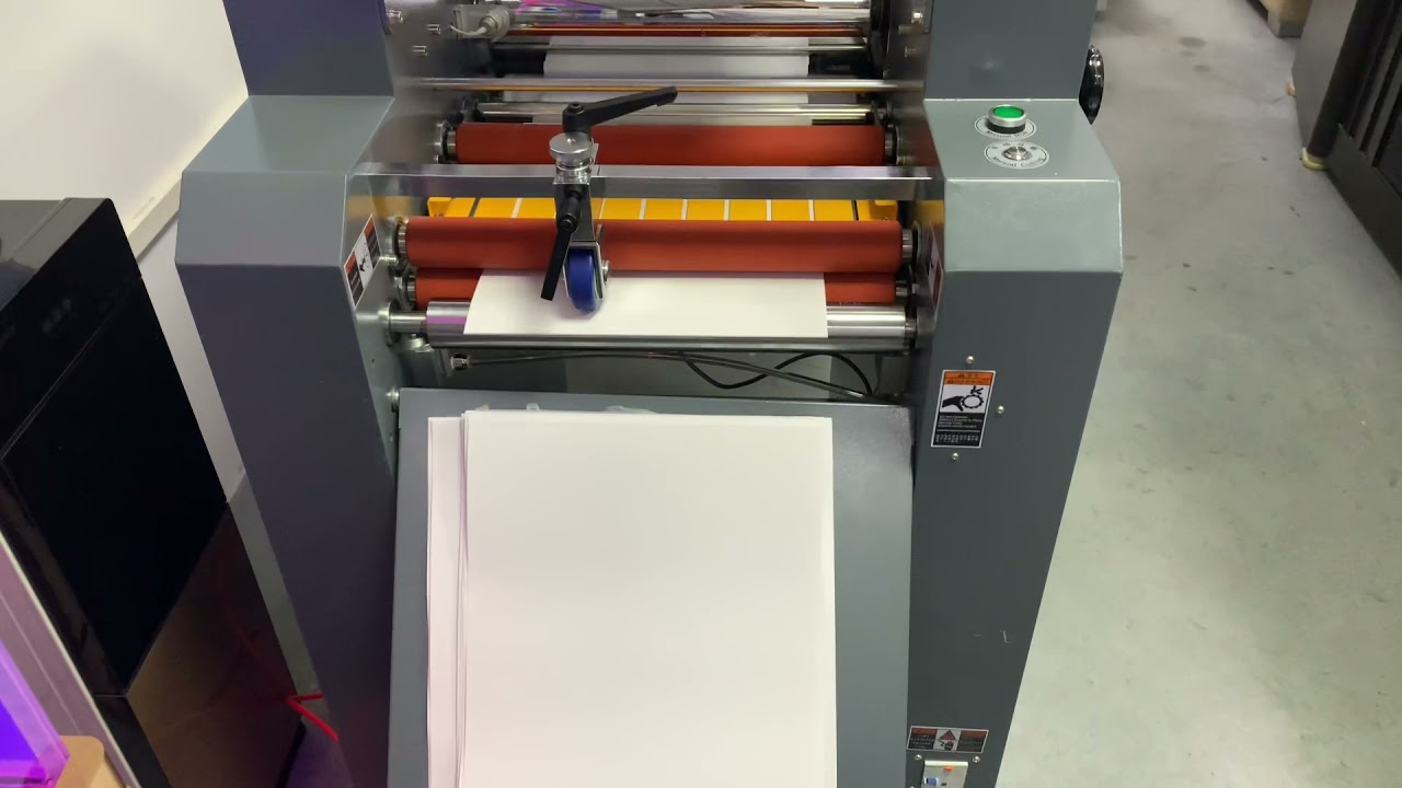 Sysform RL-390D roll laminator combines with suction paper creasers (feeder function) 1