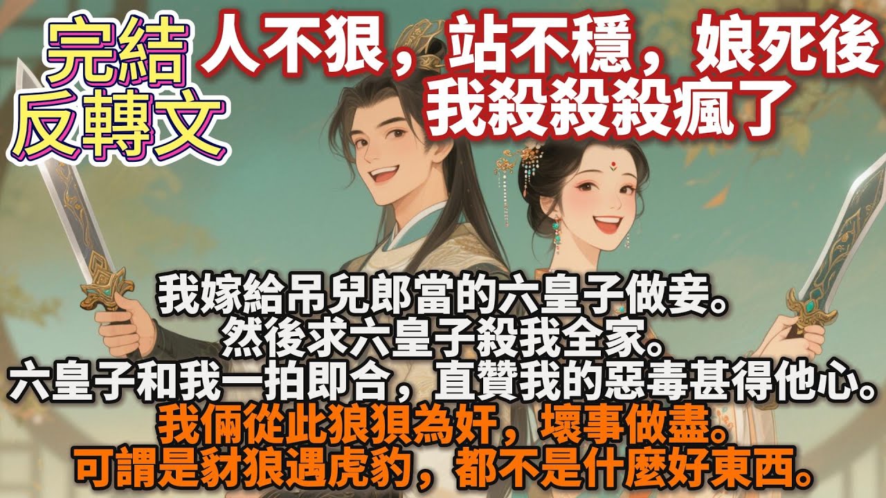 完結大女主反轉爽文：人不狠，站不穩，娘死後，我殺殺殺瘋了。我嫁給吊兒郎當的六皇子做妾。然後求六皇子殺我全家。六皇子和我一拍即合，直贊我的惡毒甚得他心。我倆從此狼狽為奸，壞事做盡。