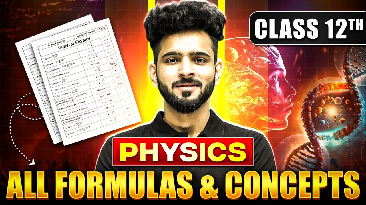 Class 12 Physics: All Formulas & Concepts Simplified! 💡| CUET 2025 💪