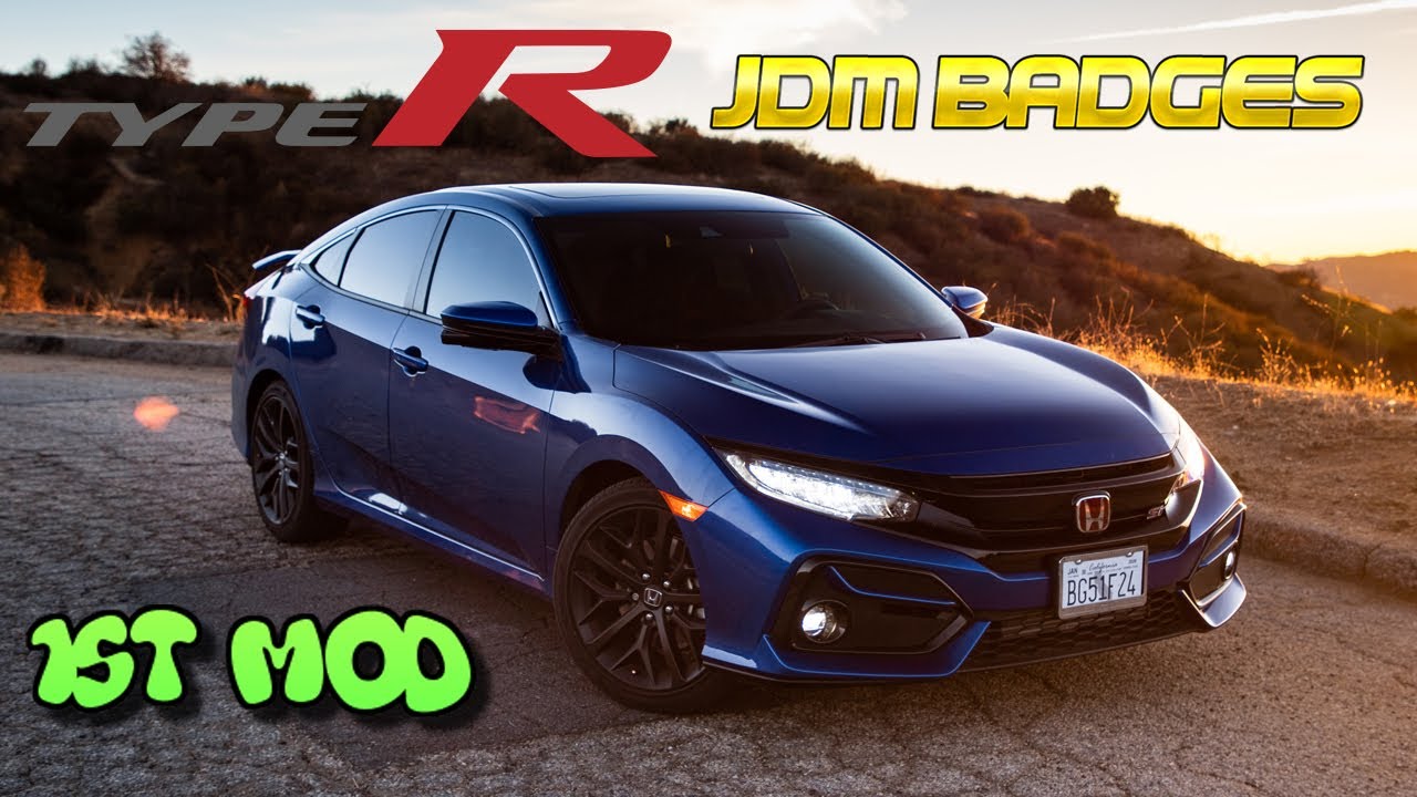 Installing Red Badges on My 2020 Civic Si! (Snowy Canyon Run)