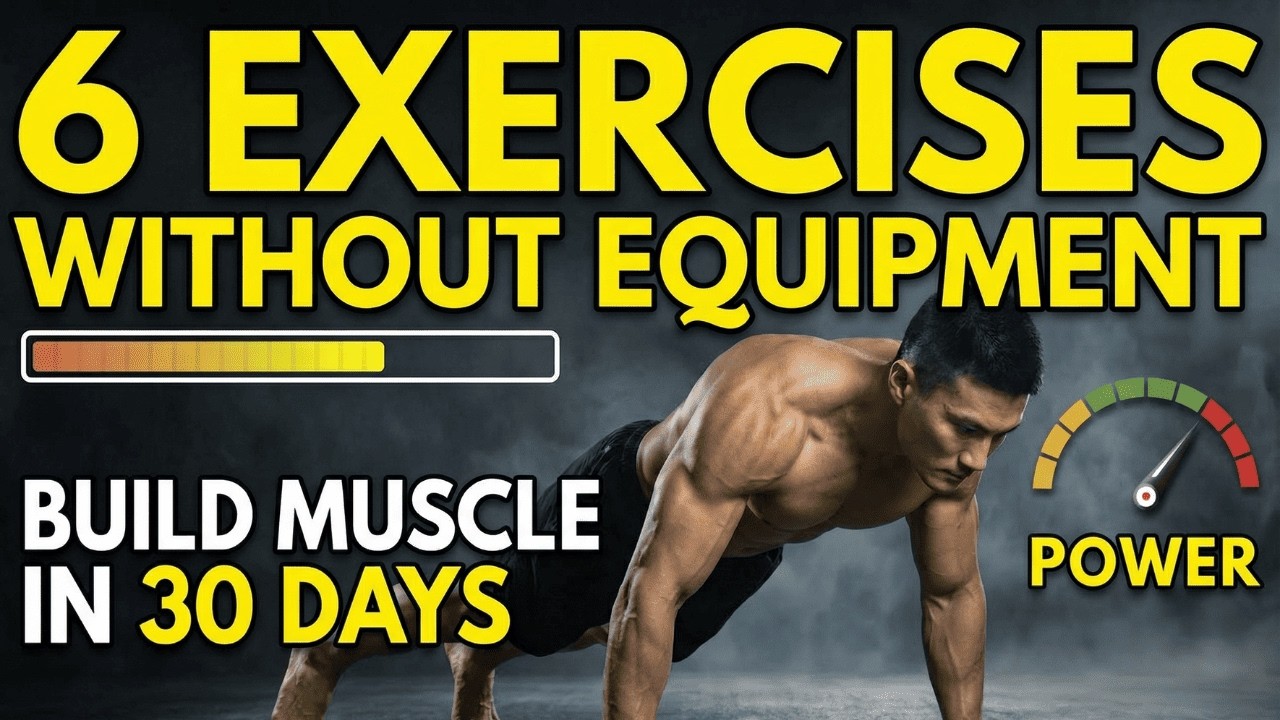 6 Exercises Without Equipment To Build Muscle in 30 days