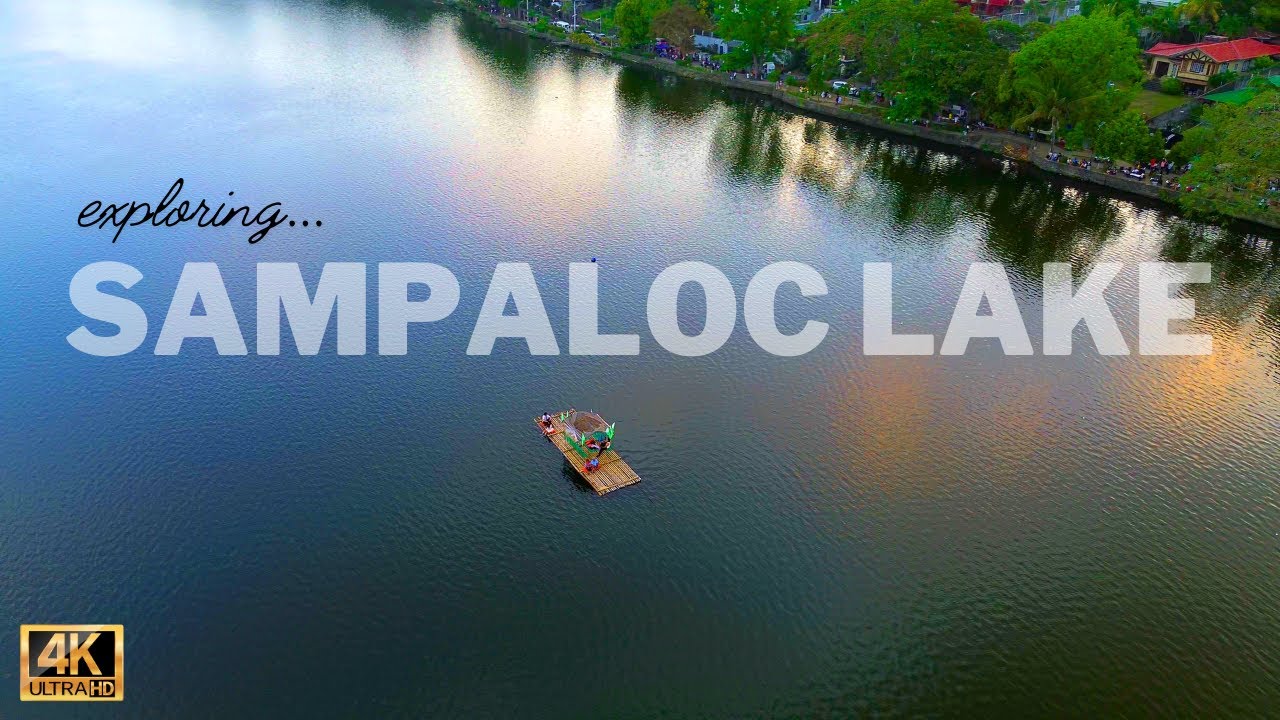 Sampaloc Lake in San Pablo City Laguna | 4k Aerial Drone Footage