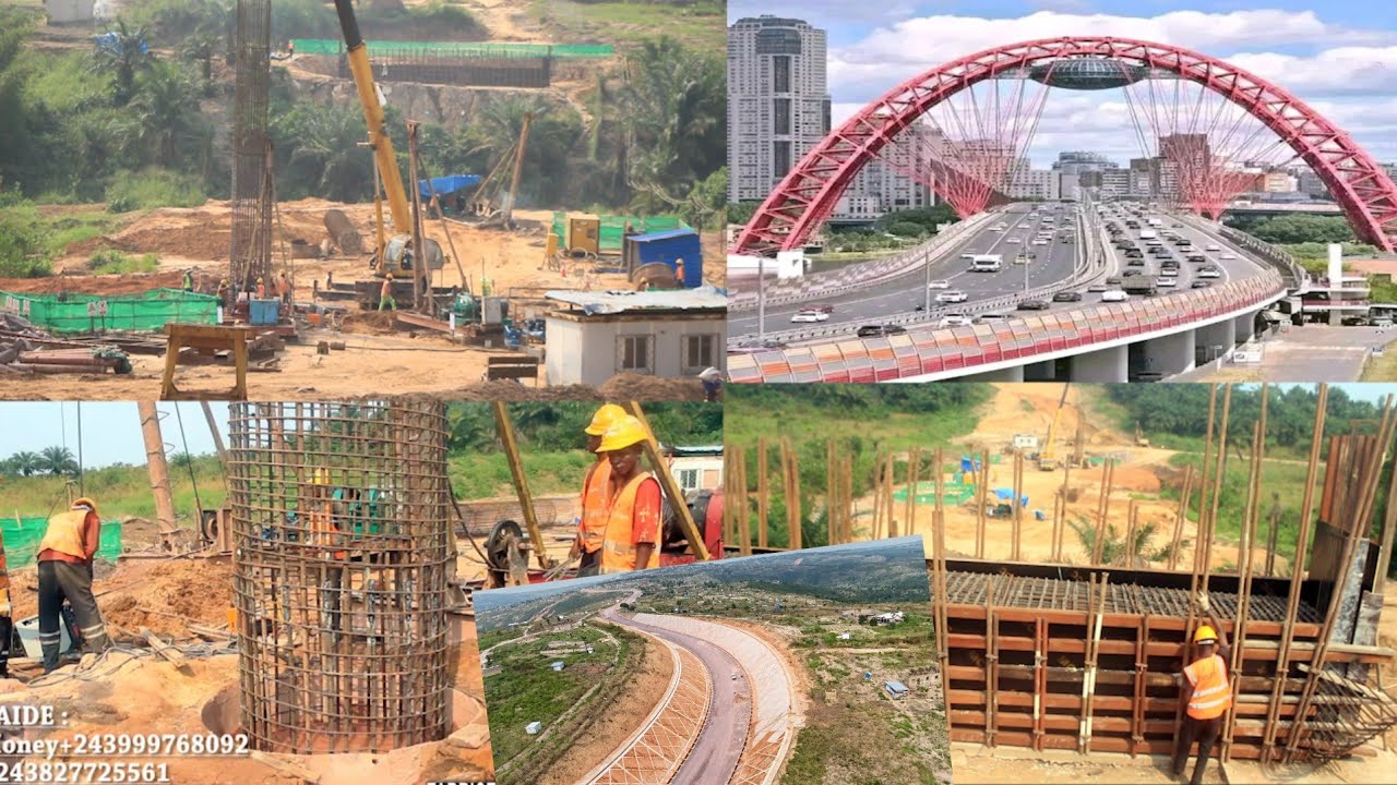 100%TRAVAUX ROCADE PONT MODERNE MITENDI VERS NDJILI BRASSERIE INCROYABLE TRAVAUX PONT