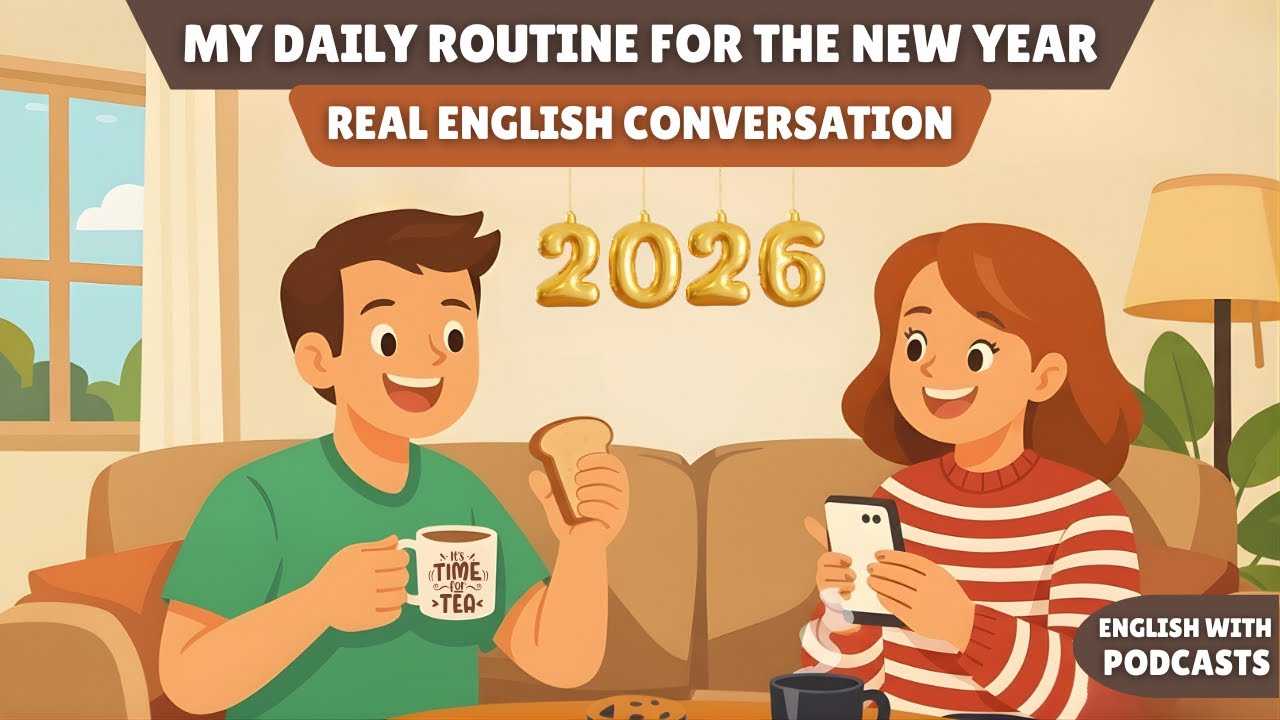 My Daily Routine for the New Year in English | Easy A1 Listening Practice