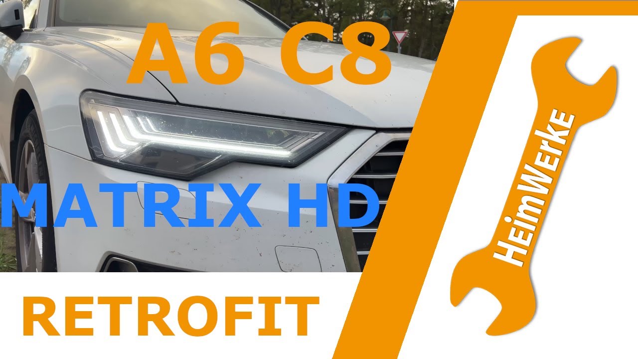 Retrofit Umbau A6 C8 Basic LED zu Matrix HD Scheinwerfern & RS6 Rückleuchten