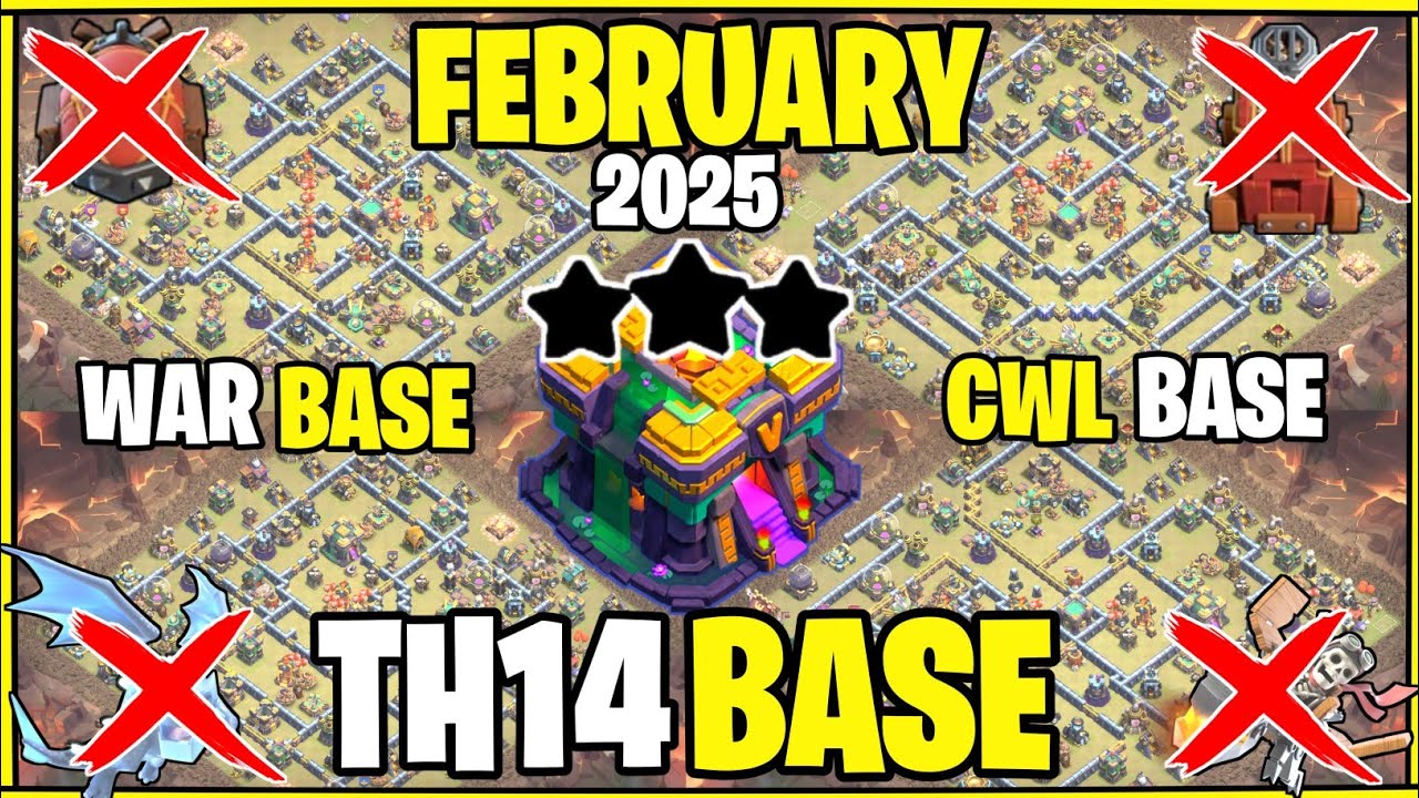 TOP 10 NEW BEST TH14 CWL BASE LINK 2025 | TH14 WAR BASE LINK 2025 | TH14 BASE LINK (CLASH OF CLANS)