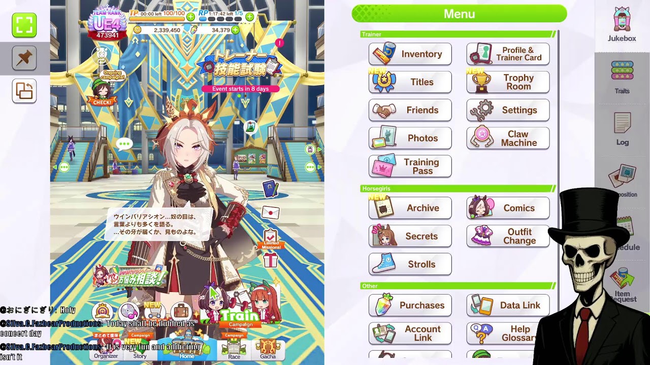 【Umamusume: Pretty Derby】Trying out the new JP scenario and pulling for Almond Eye