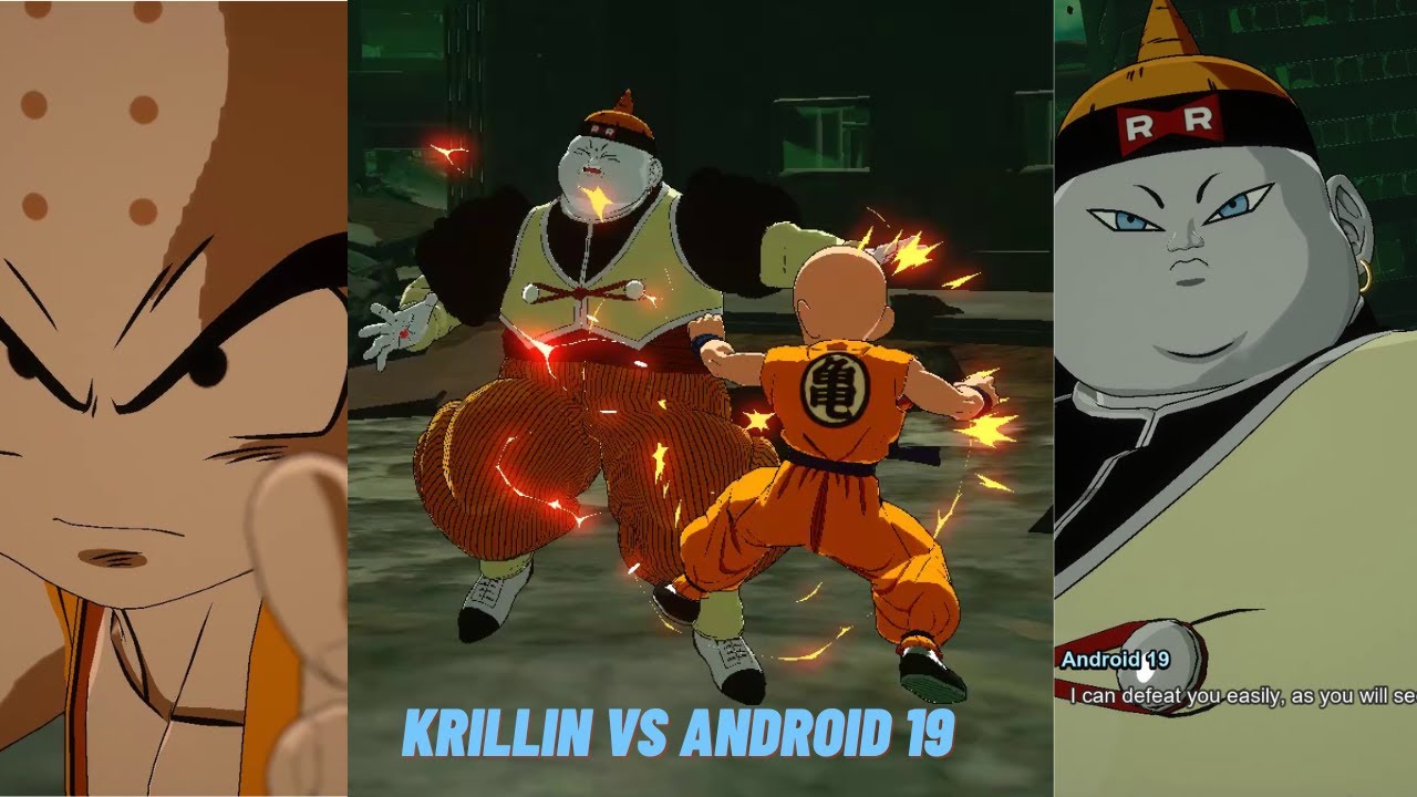 Krillin vs Android 19 | Human Spirit vs Machine Power