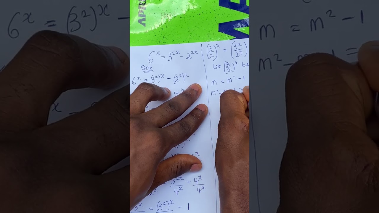6^x=3^2x-2^2x