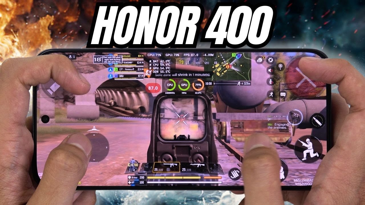 Honor 400 test game Call of Duty Mobile CODM | Snapdragon 7 Gen 3