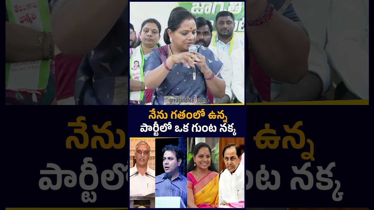 నేను గతంలో ఉన్న పార్టీలో ఒక గుంట నక్క | Kalvakuntla Kavitha | Harish Rao | greatandhra.com
