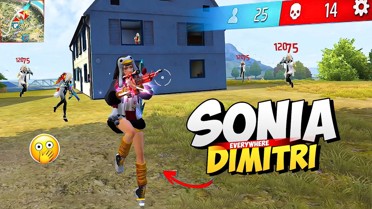 Svd On Fire 🔥 Dominating Sonia & Dimitri Users In Solo vs Squad 🎯 Garena Free Fire