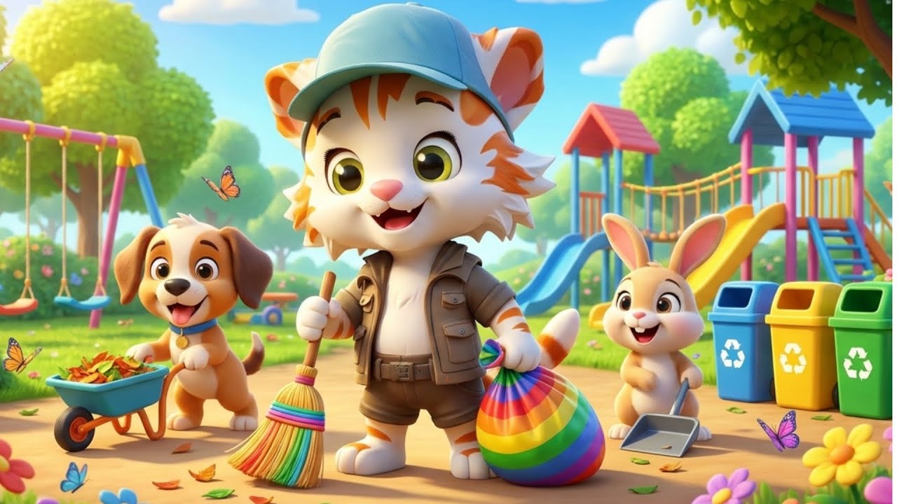 Leo Cleans the Park 🧹 | Leo Solves Problems @p4poems1 | Kids Moral Story