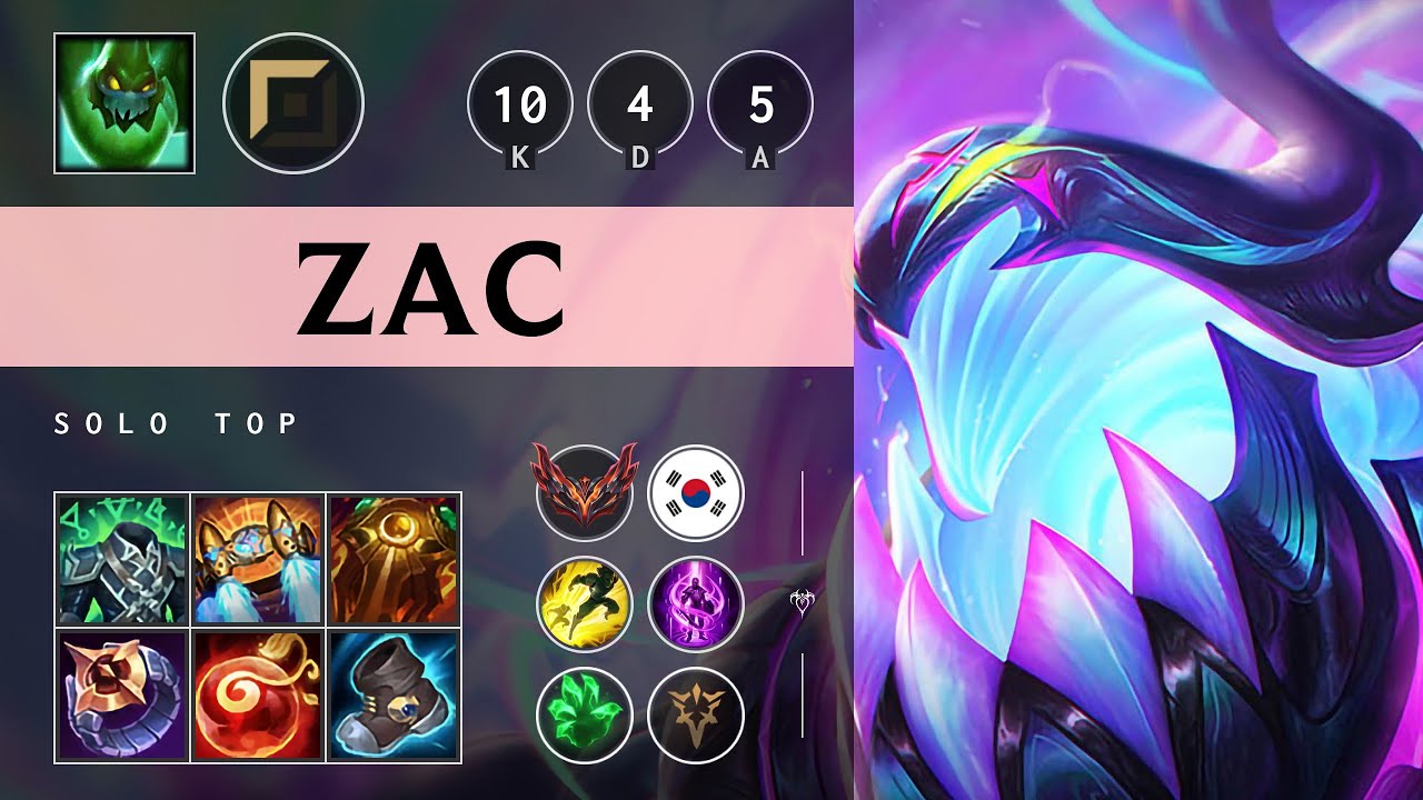 Zac Top vs Aurora: Godlike - KR Grandmaster Patch 14.21