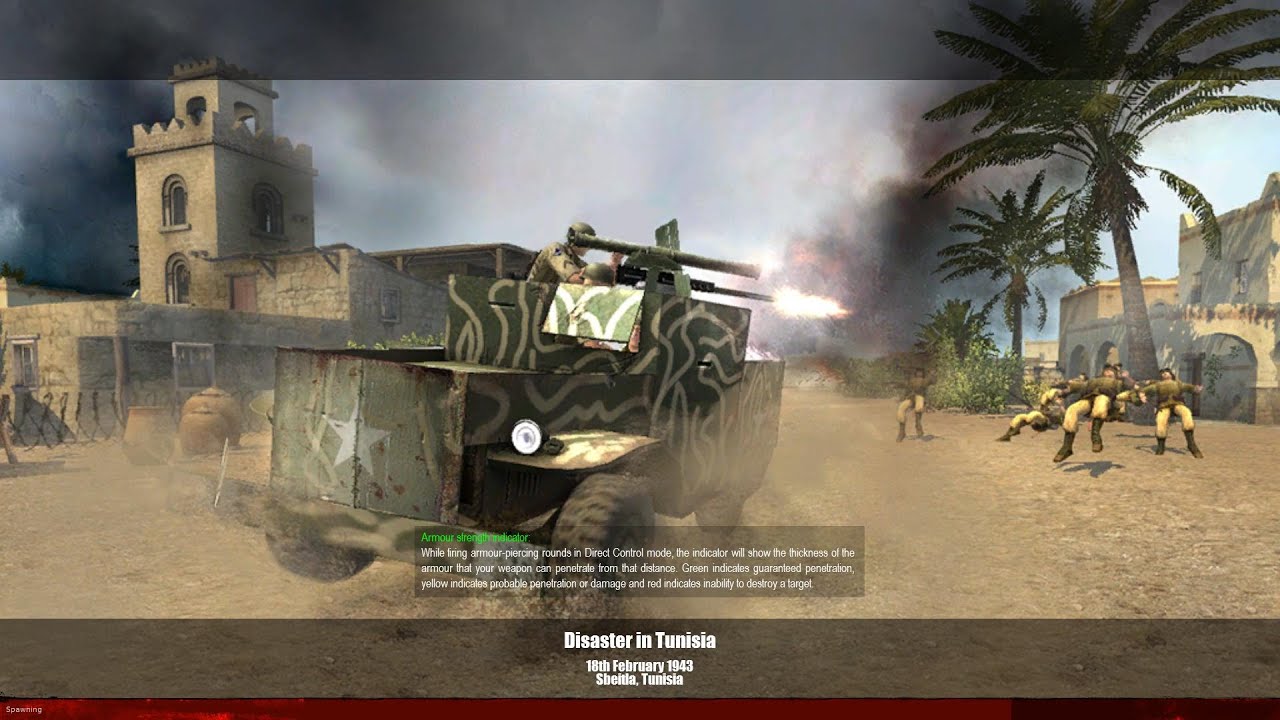 MoW - Men of War - Allied Campaign - Mission 4 - Disaster in Tunisia - HD