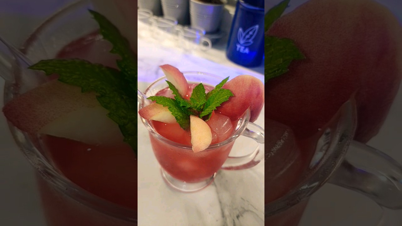 Homemade Peach & Cherry Blackcurrant Iced Tea Lemonade #Shorts