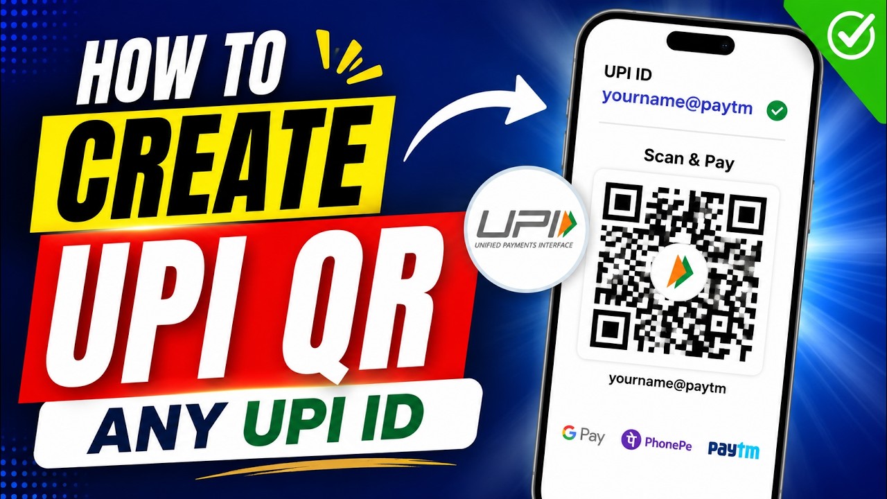 How To Create UPI QR For Free | Create Any UPI ID QR Code | Kisi Bhi Upi Id Ka QR Kese Banaye