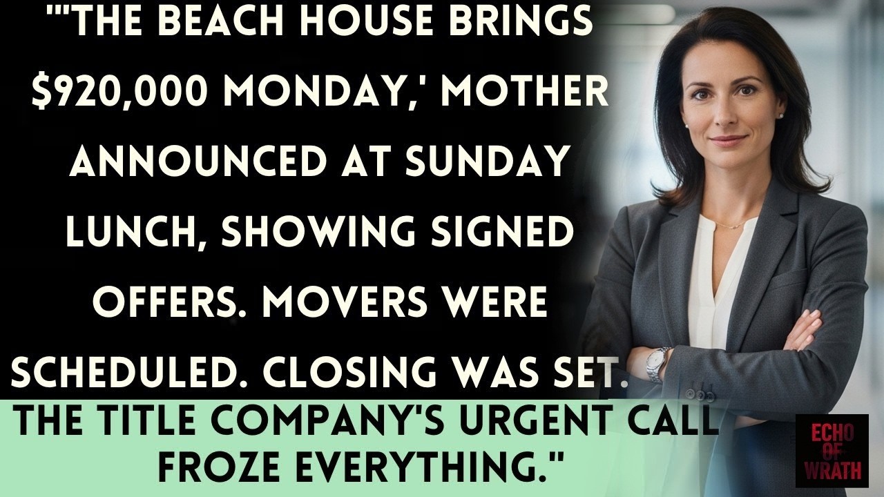 My Mother Sold My Beach House For Her New Marriage — The Title Company Had My Trust Papers