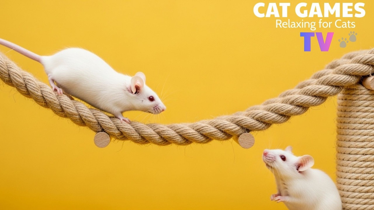 CAT GAMES | Cat TV: Clean Studio Animal Movements 🐾 | Cat TV on Screen