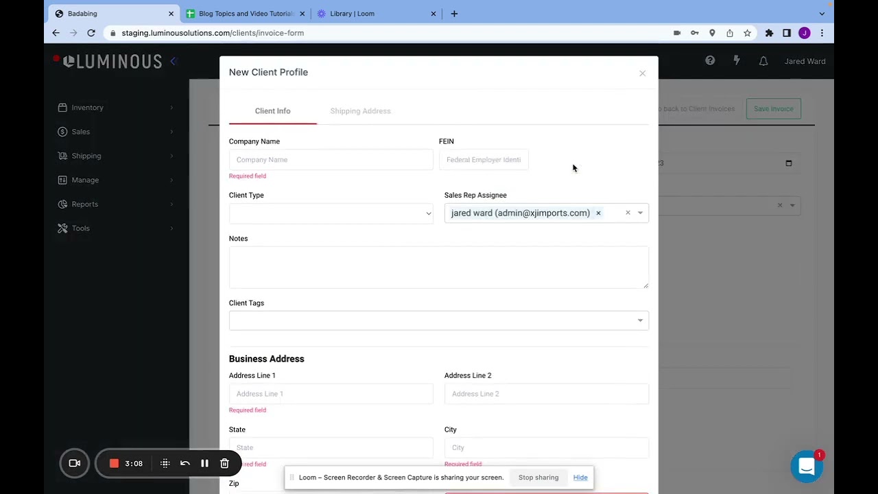 Invoicing Process