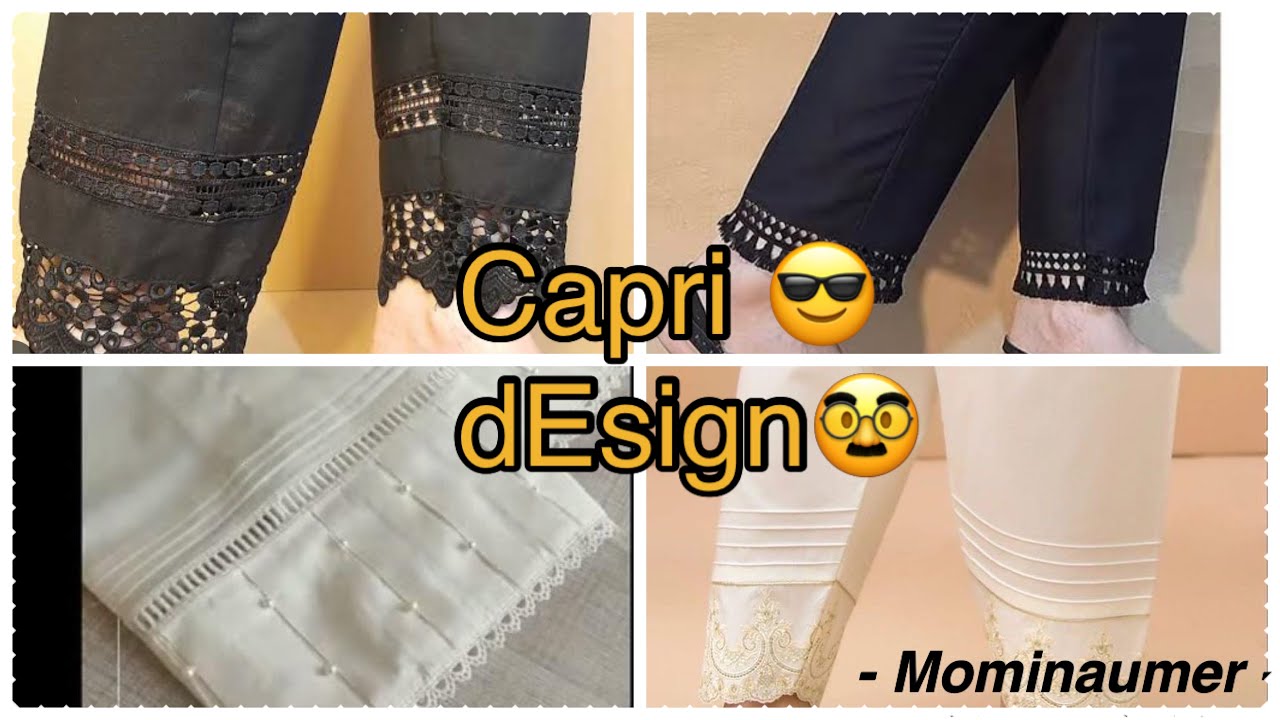 New Black and White Capri Design 2022|@MominaUmer|